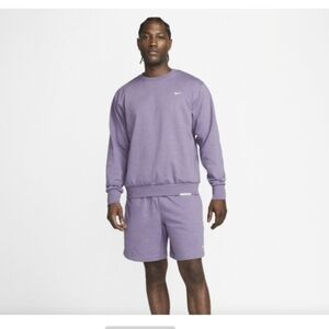 NIKE STANDARD ISSUE DRI-FIT Men's Crewneck Sweatshirt XL PURPLE BNWT SO 1 Left!